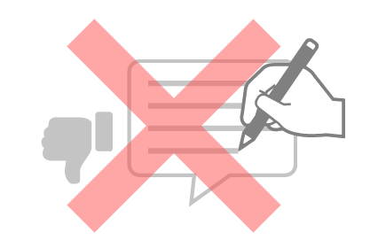 ネガティブレビューの放置・コメントの捏造をしない